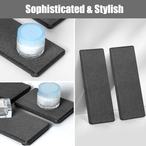 3PCS Stone Drying Tray, Water Absorbing Stone Tray for Sink, Stones Soap Trays, Fast Dry Diatomite Stones Mat,Used for Hand Soaps,Sponge,Toothbrush Holder in Bathroom Counter and Kitchen Sinks - color: 3pcs Dark Gray