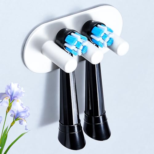 Electric Toothbrush Head Holder, Toothbrush Holders Wall Mounted, Adhesive Tooth Brush Head Holder Organiser, Electric Toothbrushs Holder, Shower Tooth Brushing Holder (White, Small) - color: White, size: Small