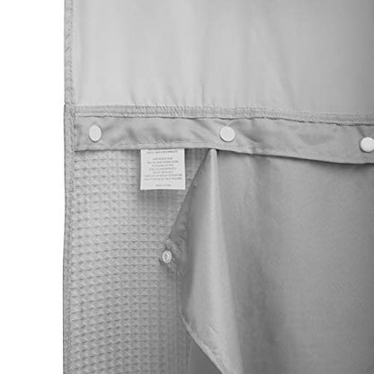 Barossa Design 70x54 Snap-in Shower Curtain Liner Replacement Gray | 2 Bottom Magnets, Fabric, Removable, Water Repellent, Machine Washable, Hotel Style, 70" W x 54" H Inner Liner - color: Grey, size: 70"W x 54"L (Pack of 1)