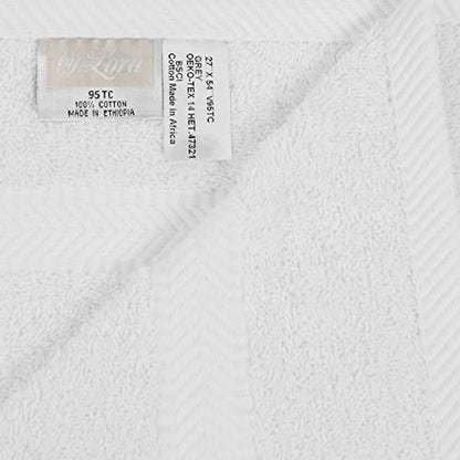 BY LORA 660 GSM Bath Towel Set of 6, 100% Ring-Spun Cotton Terry, 2 Bath Towels + 4 Hand Towels, Hotel Quality, Heavyweight Plush, White - color: White, size: 6-Piece Set