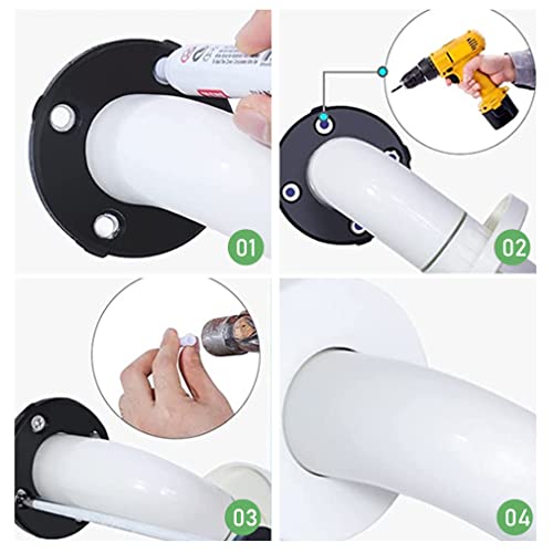 Grab Bars Anti Slip Shower Handle Bathroom Grab Bar Hand Rail Support Assist Bath Handles Bathroom Balance Bars for Handicap Elderly Injury - size: 30*8cm