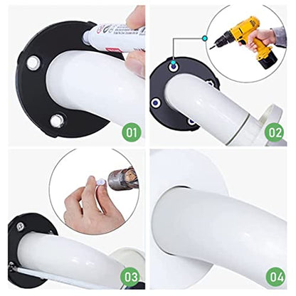 Grab Bars Anti Slip Shower Handle Bathroom Grab Bar Hand Rail Support Assist Bath Handles Bathroom Balance Bars for Handicap Elderly Injury - size: 30*8cm