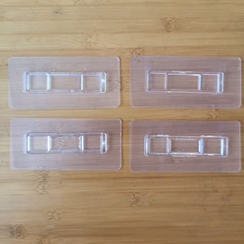 6 PCS Wall Mounted Replacement Sticky Pads for Kitchen Bathroom Shower Caddy Organizer Rack Holder Nail Free Adhesive Hooks (Rectangle 10.4 * 2.5 cm) - color: Rectangle