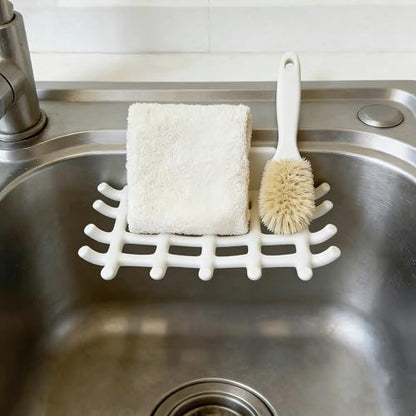 2-Pack Adhesive Soap Holder, No Drill Wall Mounted Self Draining Soap Dish for Shower Bathroom Kitchen(White) - color: White