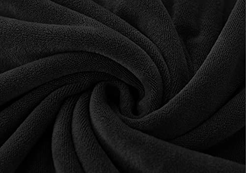 MYLSMPLE Luxury Microfiber Extra Large Bath Towel Beach Bath Sheet Fast Drying Towel Soft Absorbent Hotel Towel(36 Inch X 72 Inch, Black) - color: Black