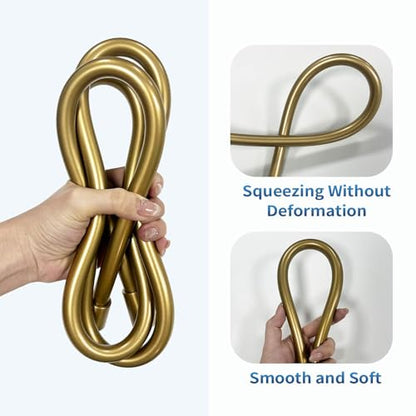 TRIPHIL Kink-free Silicone Shower Hose, 59" Extra Long Flexible RV Handheld Shower Head Hose Replacement with Brass Insert and Nut, Premium Anti-Explosion Brushed Gold - color: Brushed Gold, size: 59 Inch