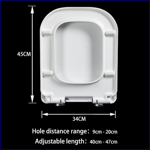 Quick Release Toilet Seat, Standard WC Loo Seat for Easy Cleaning and Installation - size: 34*45cm