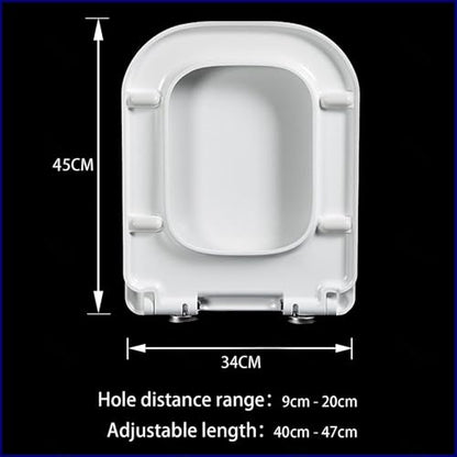 Quick Release Toilet Seat, Standard WC Loo Seat for Easy Cleaning and Installation - size: 34*45cm