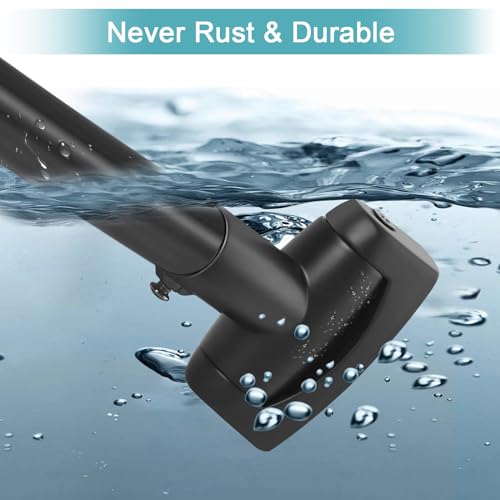 Curved Shower Curtain Rod 35-82In(2.9-6.8Ft), Matte Black Rounded Rustproof Shower Rod for Bathroom Bathtub, Adjustable Arched Shower Rod, Never Rust|Extra Space|Non-Slip|Expandable|Need to Drill - color: Matte Black
