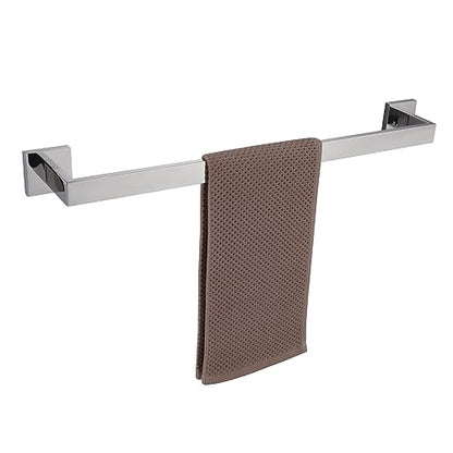 TASTOS 23.6 Inch Single Towel Bar Rack, SUS 304 Stainless Steel Bathroom Towel Bar Heavy Duty Towel Holder Kitchen Towel Rod, Wall Mount with Screws Towel Bar Rod Polished Chrome Finish - color: Polished Chrome, size: 23.6-Inch