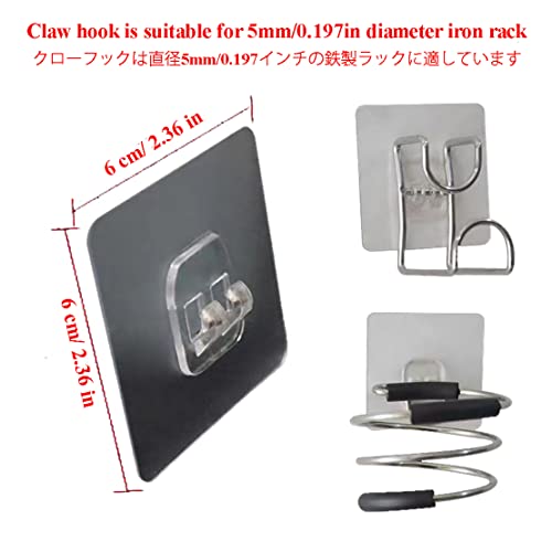 12 PCS Wall Mounted Replacement Sticky Pads for Kitchen Bathroom Shower Caddy Organizer Rack Holder Nail Free Adhesive Hooks (Claw Shape) - color: Claw Shape