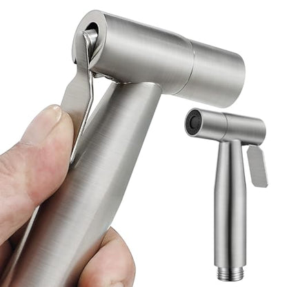 BARROCK 2 Pack Bidet Sprayer Head Only, Stainless Steel Handheld Shattaf Jet Spray for Toilet, Baby Cloth Diaper Sprayer with Adjustable Water Pressure Control, Brushed Nickel - color: Brushed Nickel