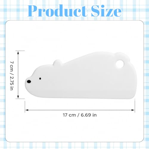 Squeegee for Shower Glass, Mini Squeegee | 6.69 x 2.75 Inch All-Purpose Cute Bear Shaped Glass Scraper for Shower Doors, Mirrors, Bathroom, Kitchen Countertops, Car
