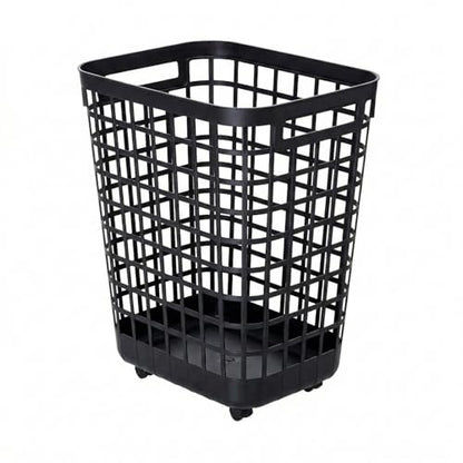 Heavy Duty Rolling Laundry Hamper with Wheels - 2.6 Bushel (90L+) Large Plastic Laundry Basket, Tall Ventilated Dirty Clothes Organizer for Bedroom, Bathroom & Dorm Room, No Assembly Required (Black) - size: Black