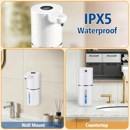 Automatic Liquid Soap Dispenser, Touchless Rechargeable, 350ml, White - color: White