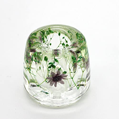 N&N Find Japan Japanese Toothbrush Holder Stand with Real Flower in Acrylic (Star Purple) - color: Star Purple