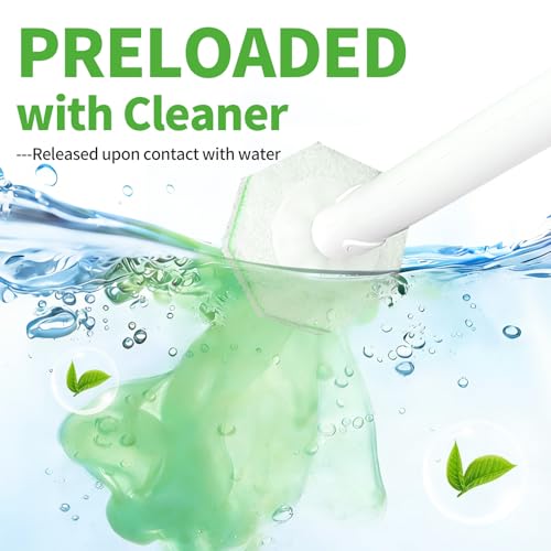 Toilet Brush for Clorox, Toilet Bowl Cleaner Refill Pads,80 Count | Compatible with Clorox Toilet System, Pre-Loaded Cleaner, 3-Layer Scrub Pads, 4X Cleaning Power , Light Scent - size: 80 Count Green