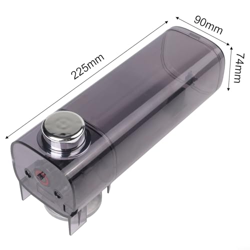 Wall-Mounted Soap Dispenser, 450ml Suction Cup No Drill Installation Gel Dispenser PET Material Space Saving Design for Bathroom Shower(Transparent Gray) - size: Transparent gray