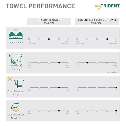 TRIDENT Bath Towel, 2 Piece Bathroom Towel, 100% Cotton, Highly Absorbent, Super Soft, Soft and Plush - Crimson Red - color: Crimson Red