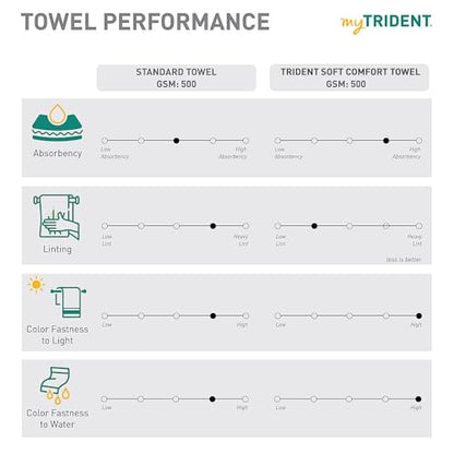 TRIDENT Bath Towel, 2 Piece Bathroom Towel, 100% Cotton, Highly Absorbent, Super Soft, Soft and Plush - Crimson Red - color: Crimson Red