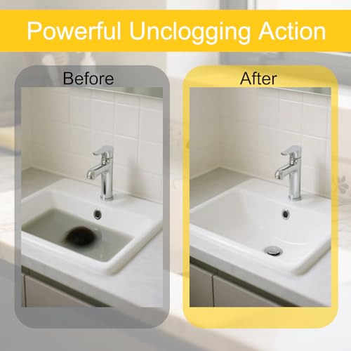 Mini Sink Plunger with Short Handle, Drain Clog Remover Plungers for Bathroom Kitchen Toilet Shower Tub, Powerful Suction, Compact Design, Yellow