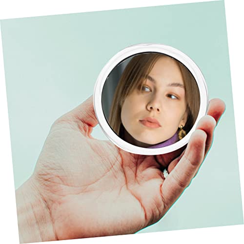 NOLITOY Round Makeup Mirror with Suction Cups 20x Magnification Lighted Magnifying Mirror for Travel and Home