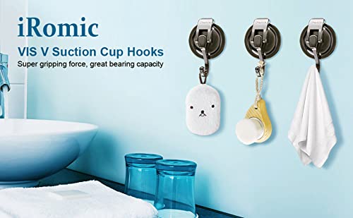 Heavy Duty Vacuum Suction Cup Hooks (2Pack) for Shower,Glass Window,Kitchen&Bathroom&Restroom Organization，Green Bronze. - color: Green Bronze