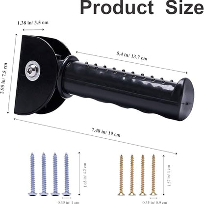 Flip Up Grab Bars for Doorway, Extended Folding Stairs Assist Handle, Ergonomic Non-Slip Grab Handle, Great for Elderly, Handicap, Parkinson's, Support Up to 300 Pounds, Black