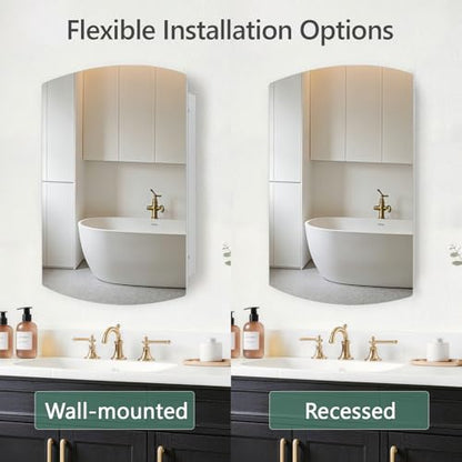 22x30 inch Medicine Cabinet Frameless Bathroom Mirror Cabinet Recess or Surface Mounted Medicine Cabinet with Mirror Cabinet for Bathroom Living Room Toilet Kitchen - size: CM1015-2230