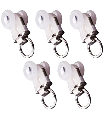 Jos & Haz MF016W-Curtain Track Accessories (5 Pack Runners) - color: White, size: 5 PACK RUNNERS