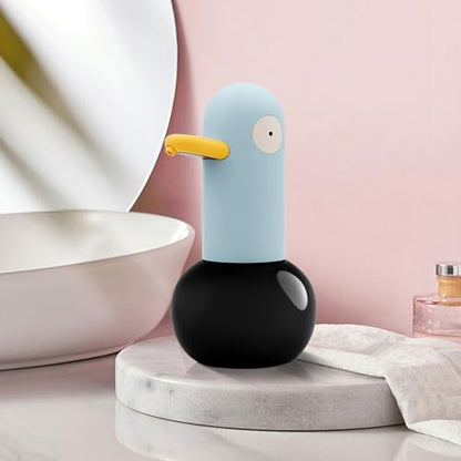 Automatic Foaming Soap Dispenser, Duck Head Soap Dispenser 2-Speed Adjustable Touchless Cute Foaming Hand Soap Dispenser for Bathroom Kitchen, USB Rechargeable, 13.5oz (Yellow) - color: Yellow