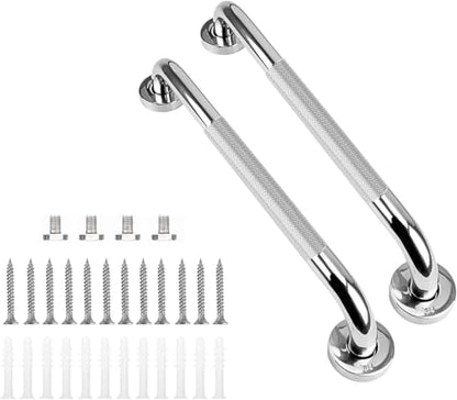 supregear Grab Bars for Bathtubs and Showers (2-Pack), Anti-Slip Stainless Steel Bathroom Safety Handle, Heavy Duty Grip Bars for Handicap Elderly Senior, 28 in - size: 28 inch