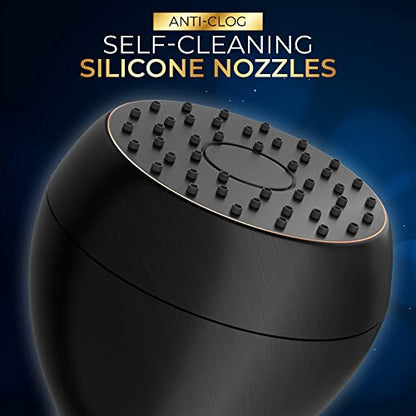High Pressure Shower Head - Powerful Deluxe Bathroom Showerhead with Strong Spray Stream Universal Fit Works with High and Low Water Flow 1.8 - color: Oil Rubbed Bronze, size: 1.8 GPM