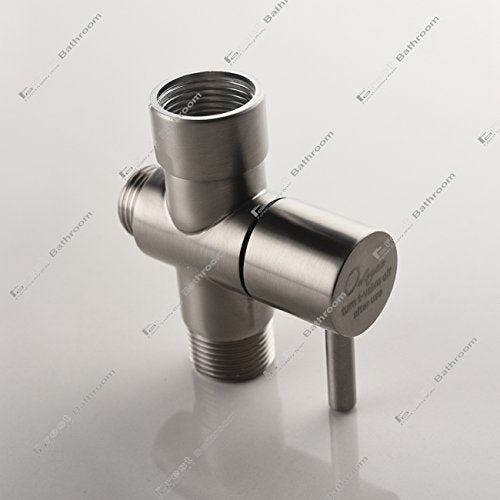 Brushed Nickel Hand Held Bidet Sprayer Diaper Shattaf Complete Set | Qualitied Stainless Steel High Pressure Sprayer Kit & 1.2M Hose with Brass T-Valve for Toilet Bidet Bathroom Baby Diaper