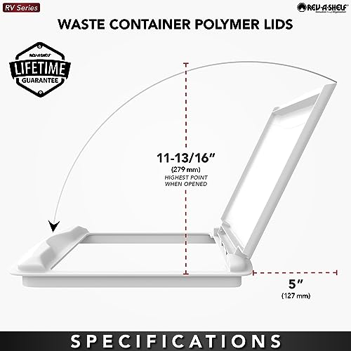 Rev-A-Shelf 35 Qt Under Sink Garbage Can Lid for Base Kitchen and Bathroom Cabinet, Replacement Plastic Trash Bin Lid Only, Green, RV-35-LID-G-1 - color: Green, size: 35 QT