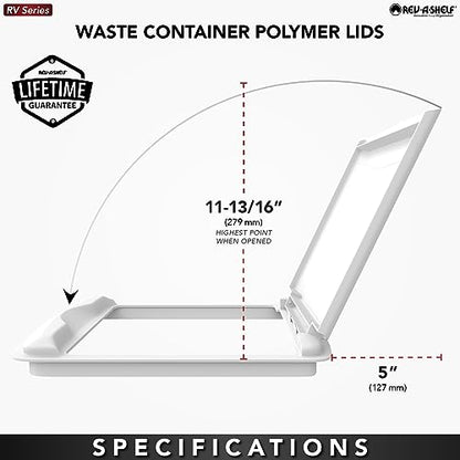 Rev-A-Shelf 35 Qt Under Sink Garbage Can Lid for Base Kitchen and Bathroom Cabinet, Replacement Plastic Trash Bin Lid Only, Green, RV-35-LID-G-1 - color: Green, size: 35 QT