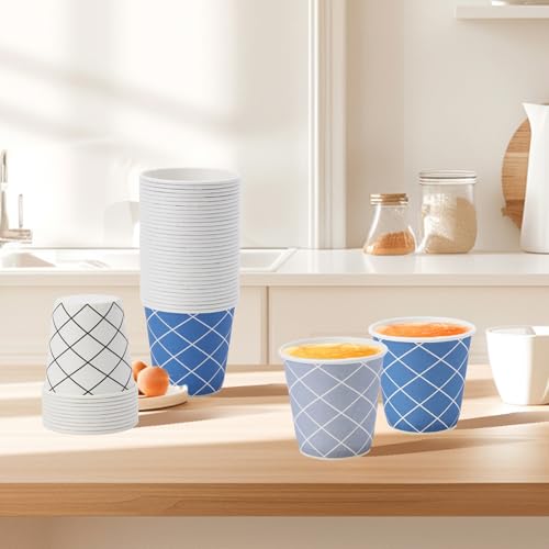 Tamone 600 Pack 3 oz Bathroom Cups, Small Paper Cups, Mouthwash Cups, Disposable Paper Cups, white, blue cups, gray cups, 3oz Paper Cups for Party, Picnic, BBQ, Travel, Home and Event - color: white & blue & grey