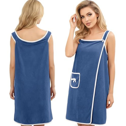Unisex Bath Towel, Wearable After Bath Towel Set, Wearable Quick Dry Shower Gym Towel(53" x 31", Blue Gray) - color: Blue Gray, size: S(135X80CM)