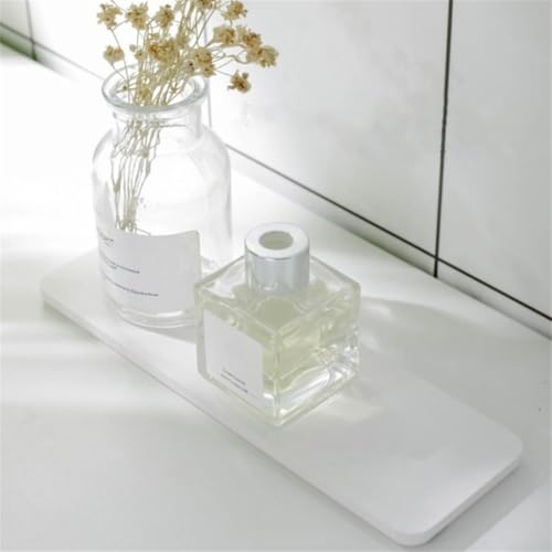 FABULETTA Diatomite Drying Mat for Kitchen and Bathroom Counters – Absorbent Stone Mat, Quick-Dry, For Easy-Clean, Non-Slip, For 8x8 cm to 30x8 cm Sizes, White(22x8cm) - size: 22x8cm