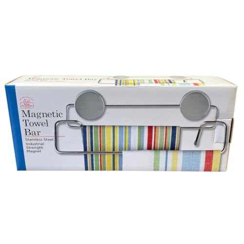 Better Houseware 2409 Magnetic Double Towel Bar, Stainless - color: Magnetic Mounted