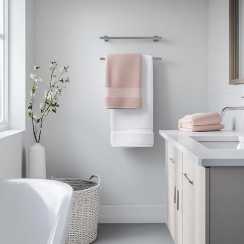 SEIDO 18 Inch Brushed Nickel Towel Bar for Bathroom Wall, One-Piece No-Assembly Kitchen Towel Holder Rod, SUS 304 Stainless Steel Towel Rack Wall Mounted, 16" Hanging Length, Complete Mounting Kit - color: Brushed Nickel, size: 18 Inch