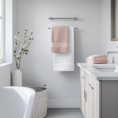 SEIDO 18 Inch Brushed Nickel Towel Bar for Bathroom Wall, One-Piece No-Assembly Kitchen Towel Holder Rod, SUS 304 Stainless Steel Towel Rack Wall Mounted, 16" Hanging Length, Complete Mounting Kit - color: Brushed Nickel, size: 18 Inch