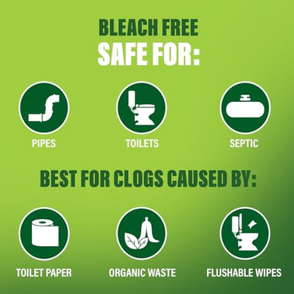 Green Gobbler Liquid Toilet Plunger | Clog Remover | Safe for Toilets and Septic - size: 1 pack
