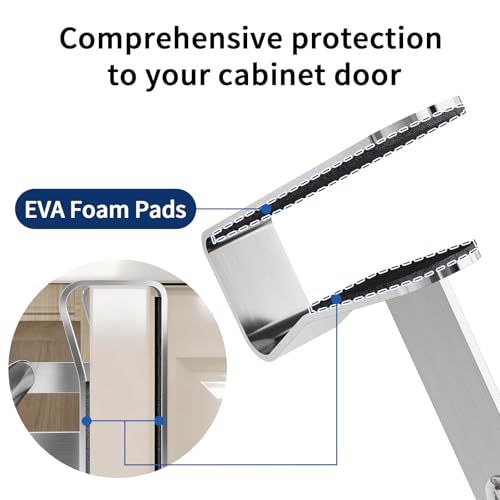STWWO Over Cabinet Towel Holder, Brushed Dish Towel Rack Bars for Kitchen | 2 Pack Stainless Steel Over The Cabinet Towel Rack, for Kitchen Cabinet Doors Towel Bars - color: Brushed Nickel