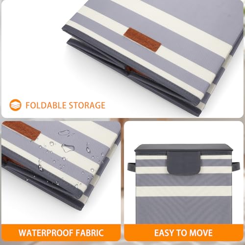 Foldable 40L Large Towel Warmer Bucket，360° Even Heating SPA Towel Warmers for Bathroom, Fast Heating with 4 Modes & 30/60/90 Min Presets & Auto Shut-Off, Gift Box - color: Gradient Grey