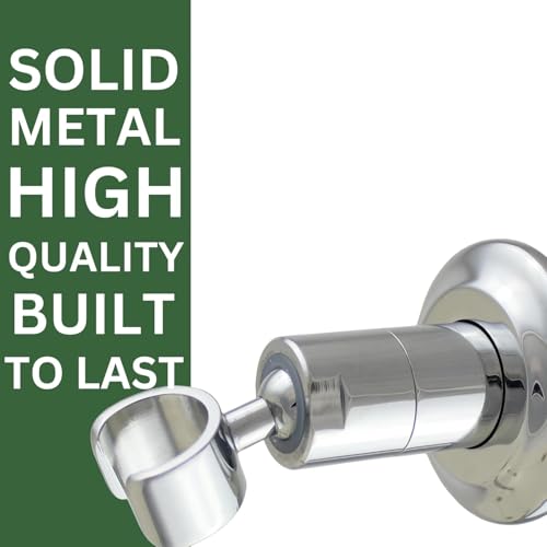 High Sierra® - Solid Metal Wall Mounted Holder for Handheld Shower Heads - Brushed Gold Finish - color: Brushed Gold
