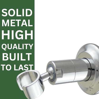 High Sierra® - Solid Metal Wall Mounted Holder for Handheld Shower Heads - Brushed Gold Finish - color: Brushed Gold
