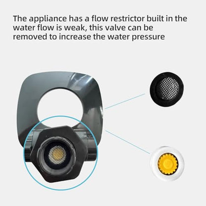 Black Shower Head with Handheld Spray Combo 2 in 1 Rainfall High Pressure with 59" Rotatable Stainless Steel Hose 9 Spray Modes Detachable - color: Black