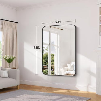 Koonmi Bathroom Wall Mirror,36x55 Inch Large Vanity Mirror for Over Sink - size: 55"L x 36"W