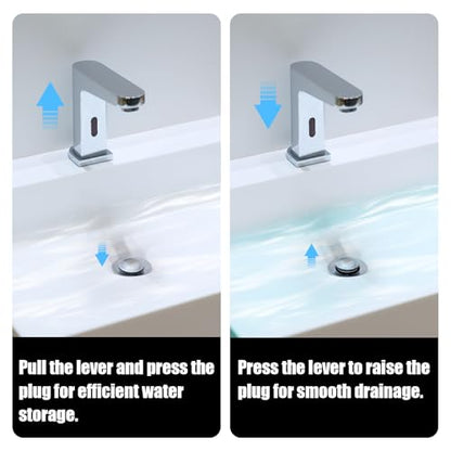 2pcs Sink Drain Parts, Pop-Up Stopper & Pivot Rod for Price Pfister | Sink Drain Repair Kit for Popular Band, Bathroom Replacement - style: Style 1